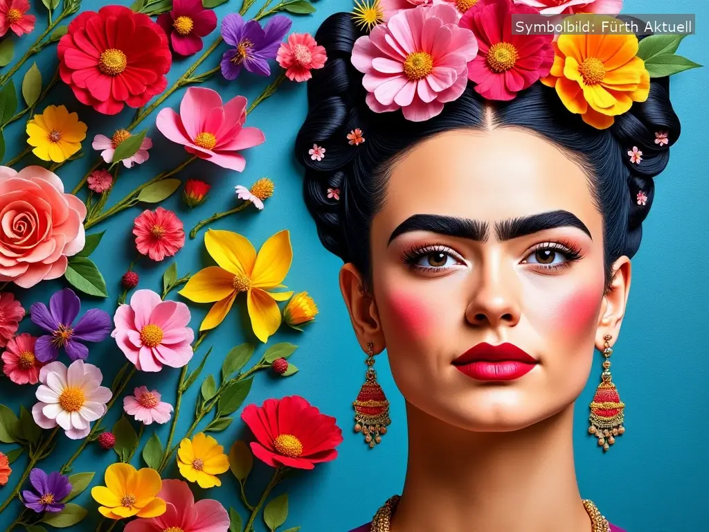 Der kreative Workshop „Viva la Frida“ in Zirndorf bietet Teilnehmern die Chance, ein eigenes 3D-Portrait der Künstlerin Frida Kahlo zu gestalten. Foto: Eberhard Wigner GmbH.