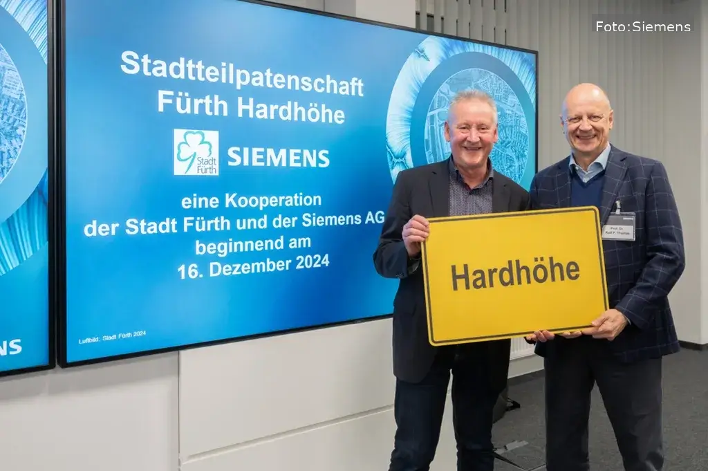 Siemens übernimmt die Stadtteilpatenschaft für die Fürther Hardhöhe und fördert soziale Projekte, die den Zusammenhalt und die Teilhabe der Bewohner stärken.