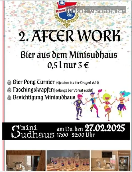 Fränkische Bierkultur erleben: Beim After-Work-Event im Ammerndorfer Minisudhaus gibt es frisch gebrautes Bier, ein Bier-Pong-Turnier und Faschingskrapfen.