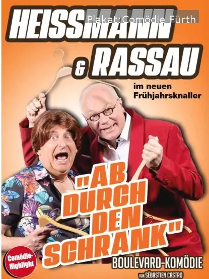 Lachsalven und Liebeschaos hinter dem Wandschrank – Heißmann & Rassau mit neuer Komödie in der Comödie Fürth