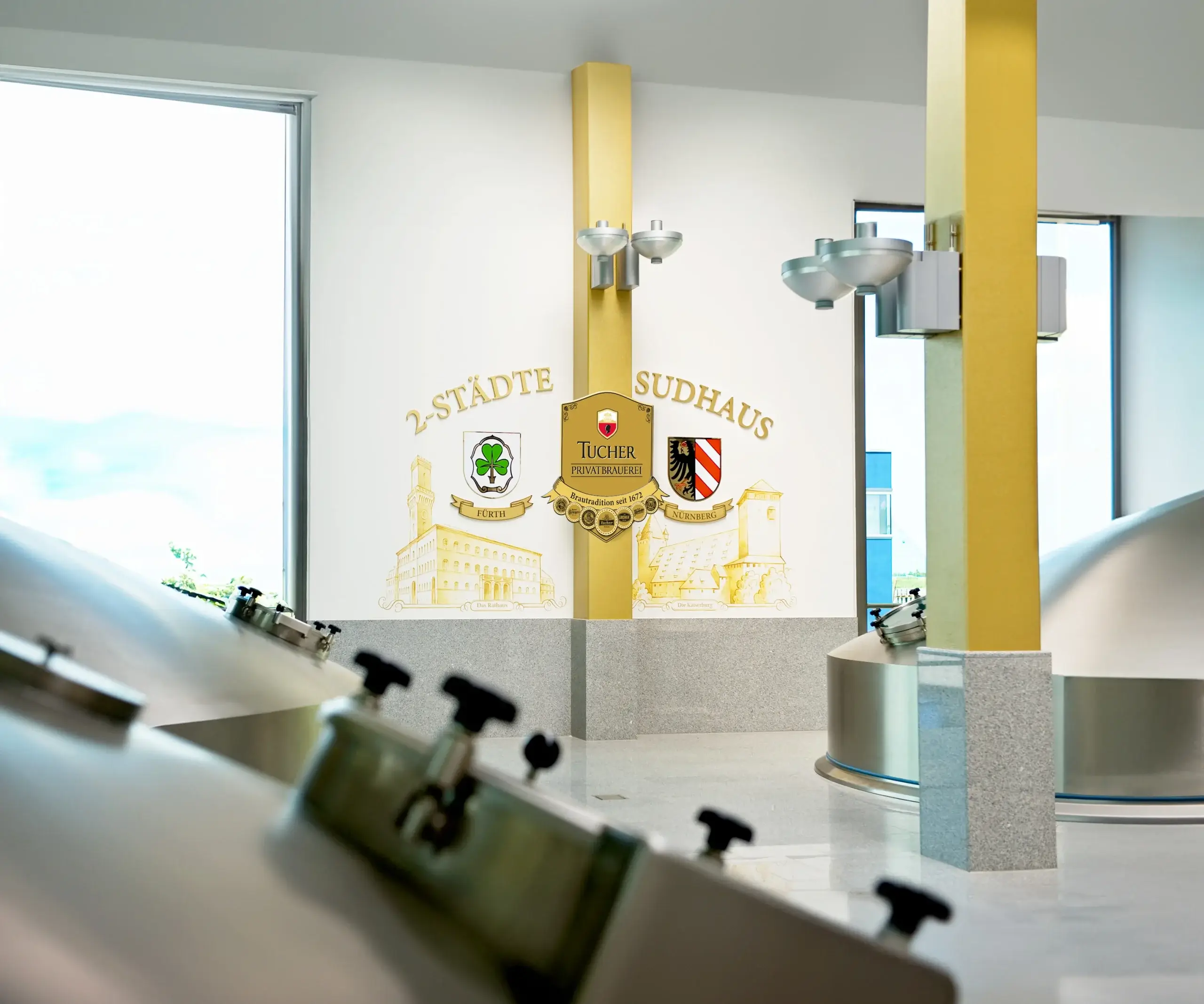 Blick in das 2-Städte-Sudhaus der Tucher Privatbrauerei. Foto: Radeberger Gruppe