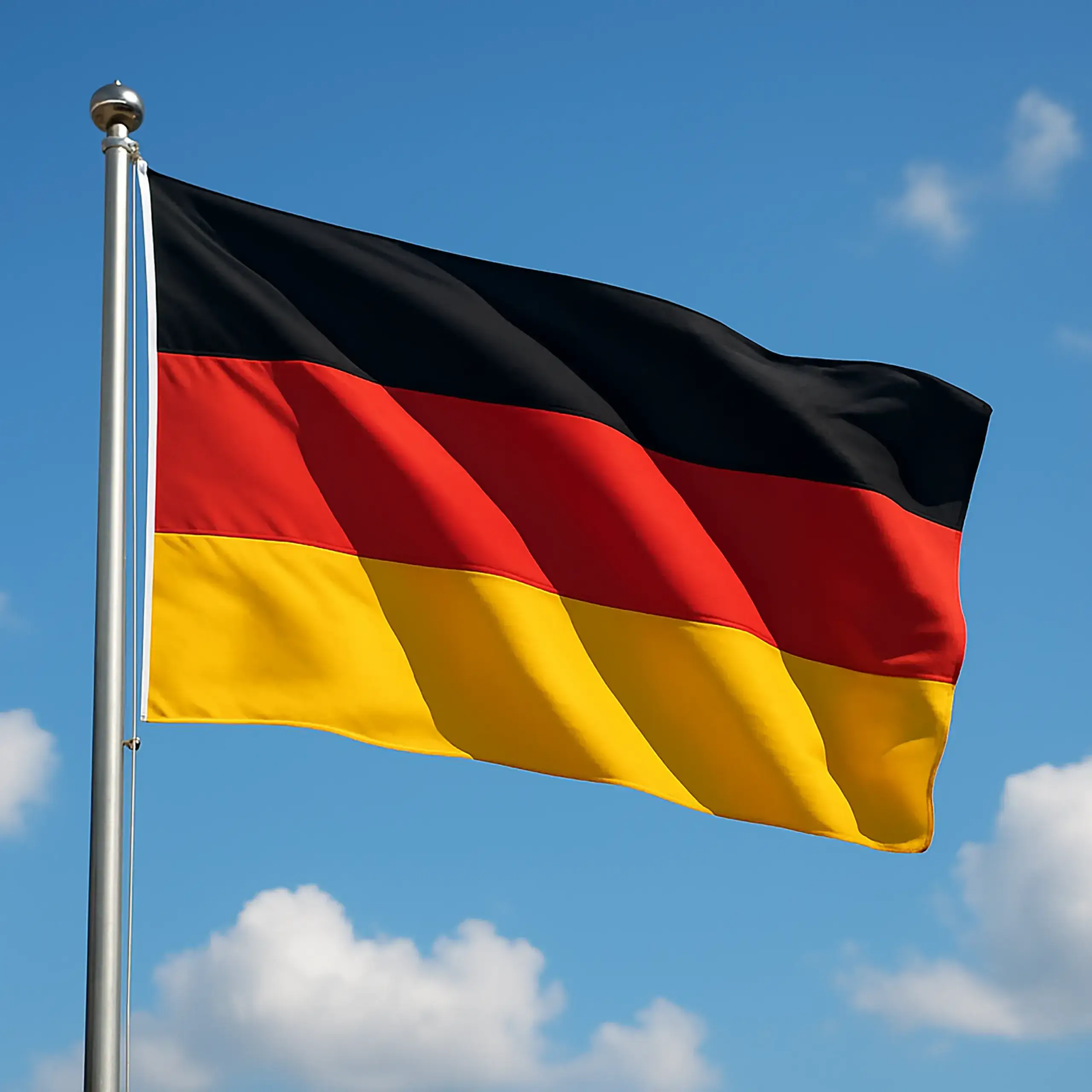 Bayerische Dienstgebäude beflaggt aus Anlass der Grundgesetzverkündung am 23. Mai 2025.