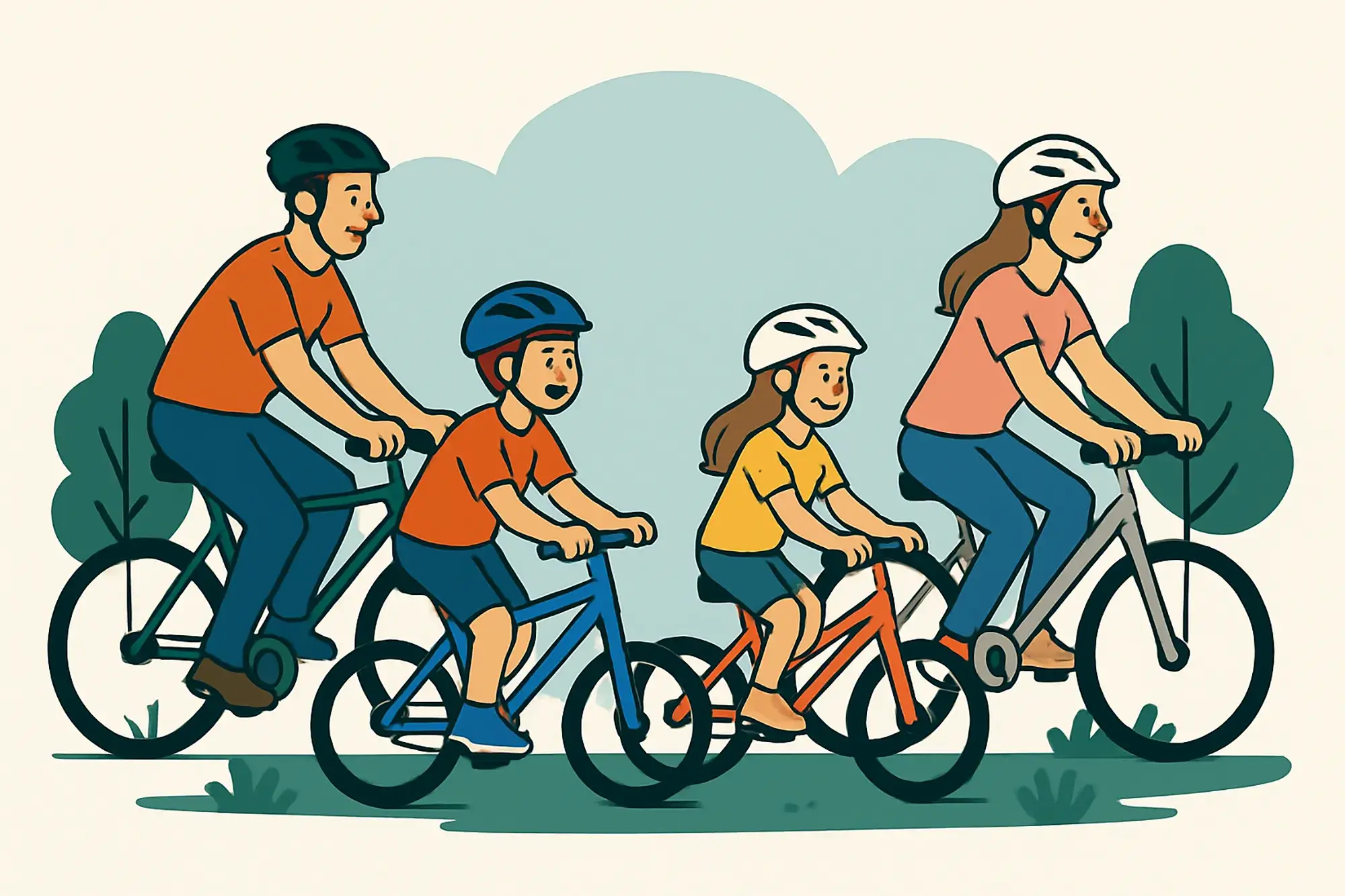 Radfahrer vor dem Rathaus Langenzenn starten zur Tour durch die Region.