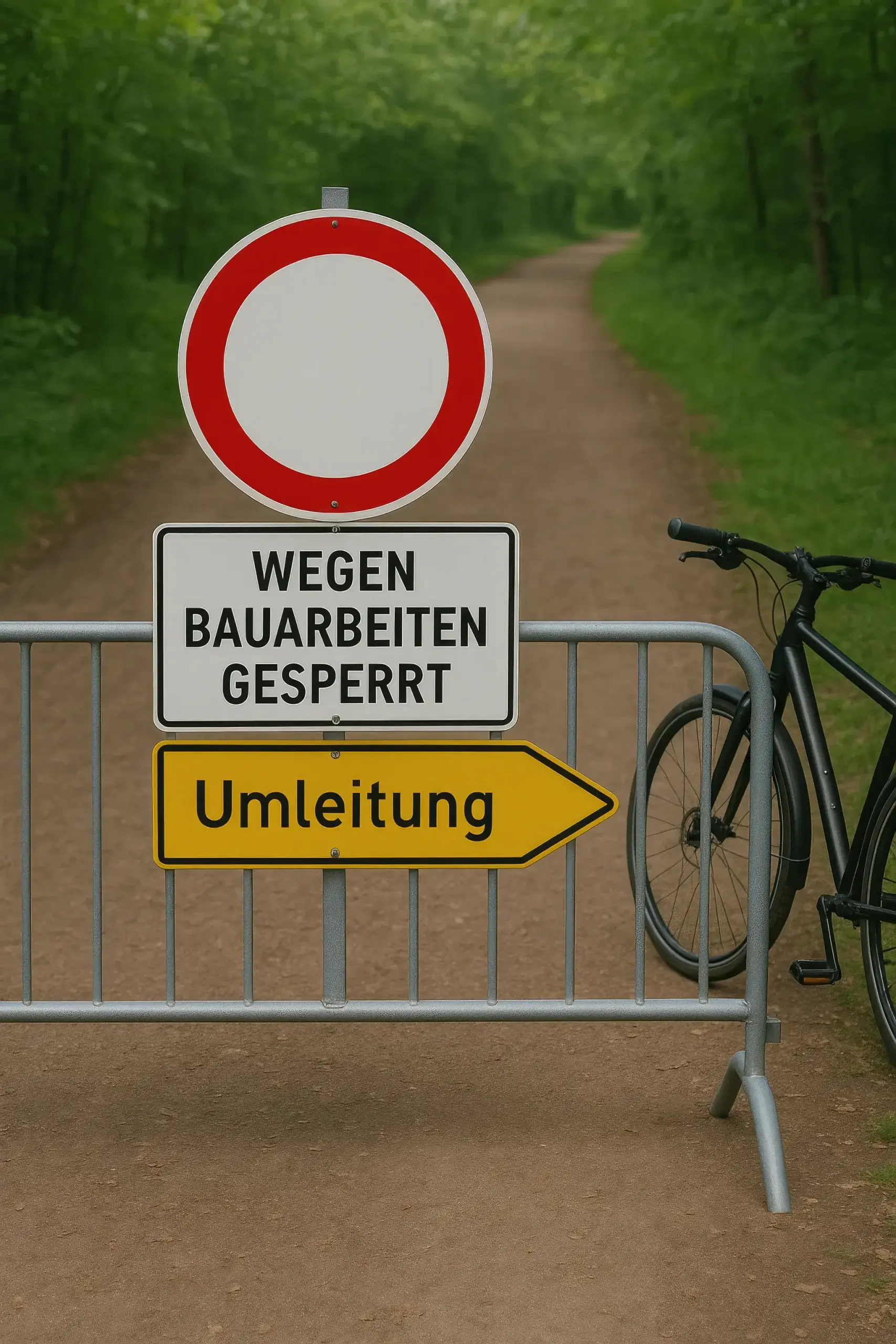 Der Geh- und Radweg am Fischerberg in Fürth-Stadeln bleibt länger gesperrt.