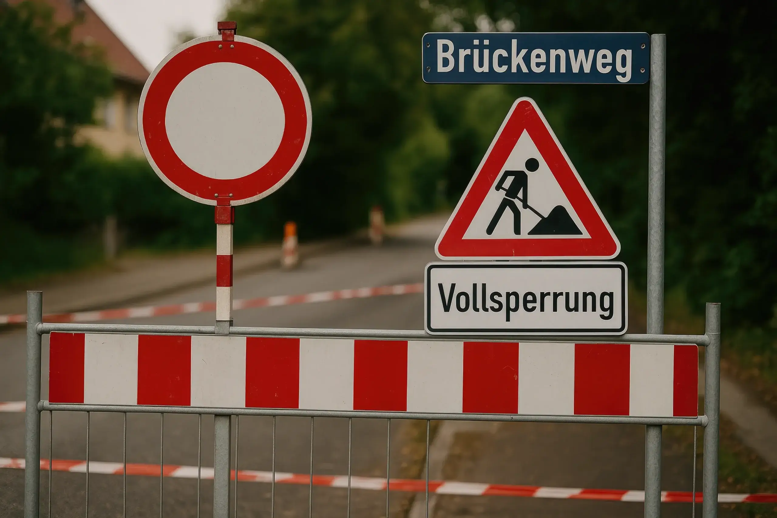 Der Brückenweg in Roßtal wird für Sanierungsarbeiten vollständig gesperrt.