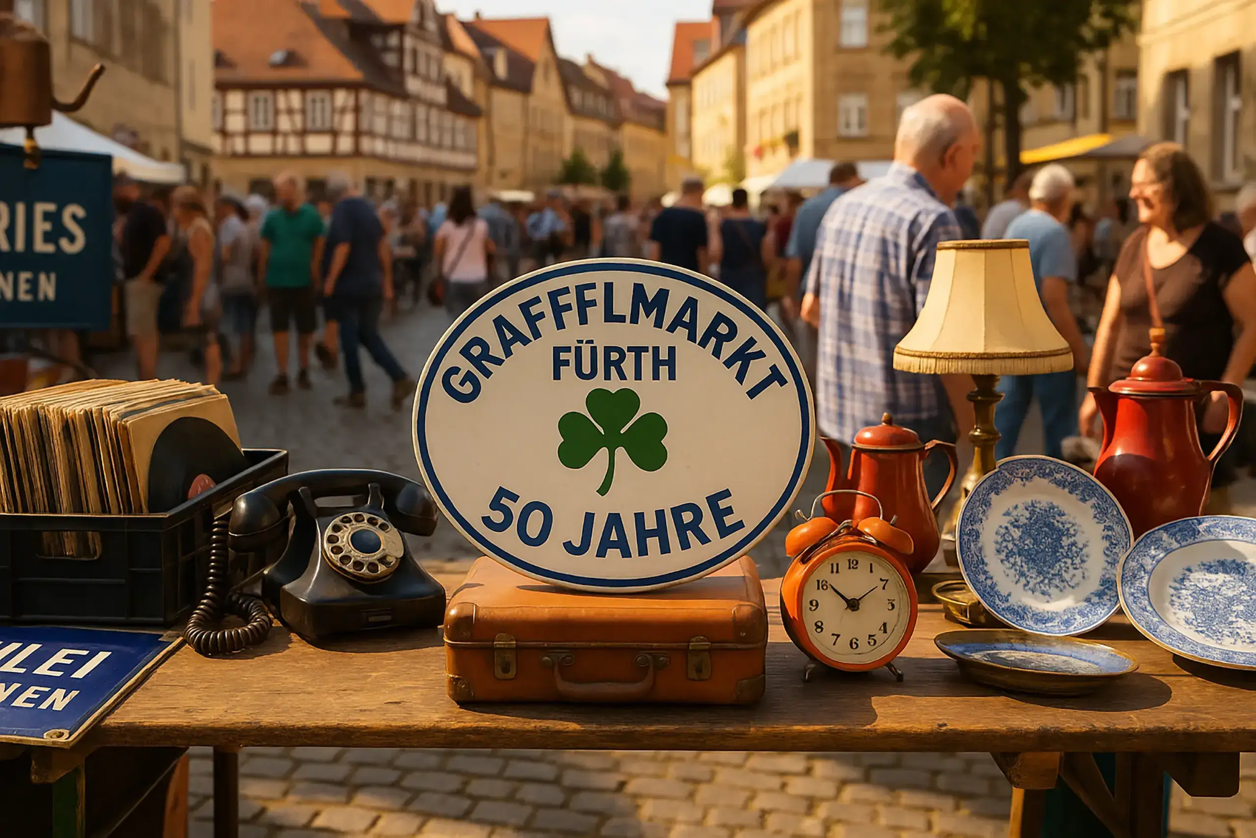 Der Grafflmarkt in der Fürther Altstadt ist seit 50 Jahren eine Institution.