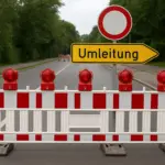 Baustelle in der Fritz-Erler-Straße: Straßensperrungen und Umleitungen bis Juli 2025.