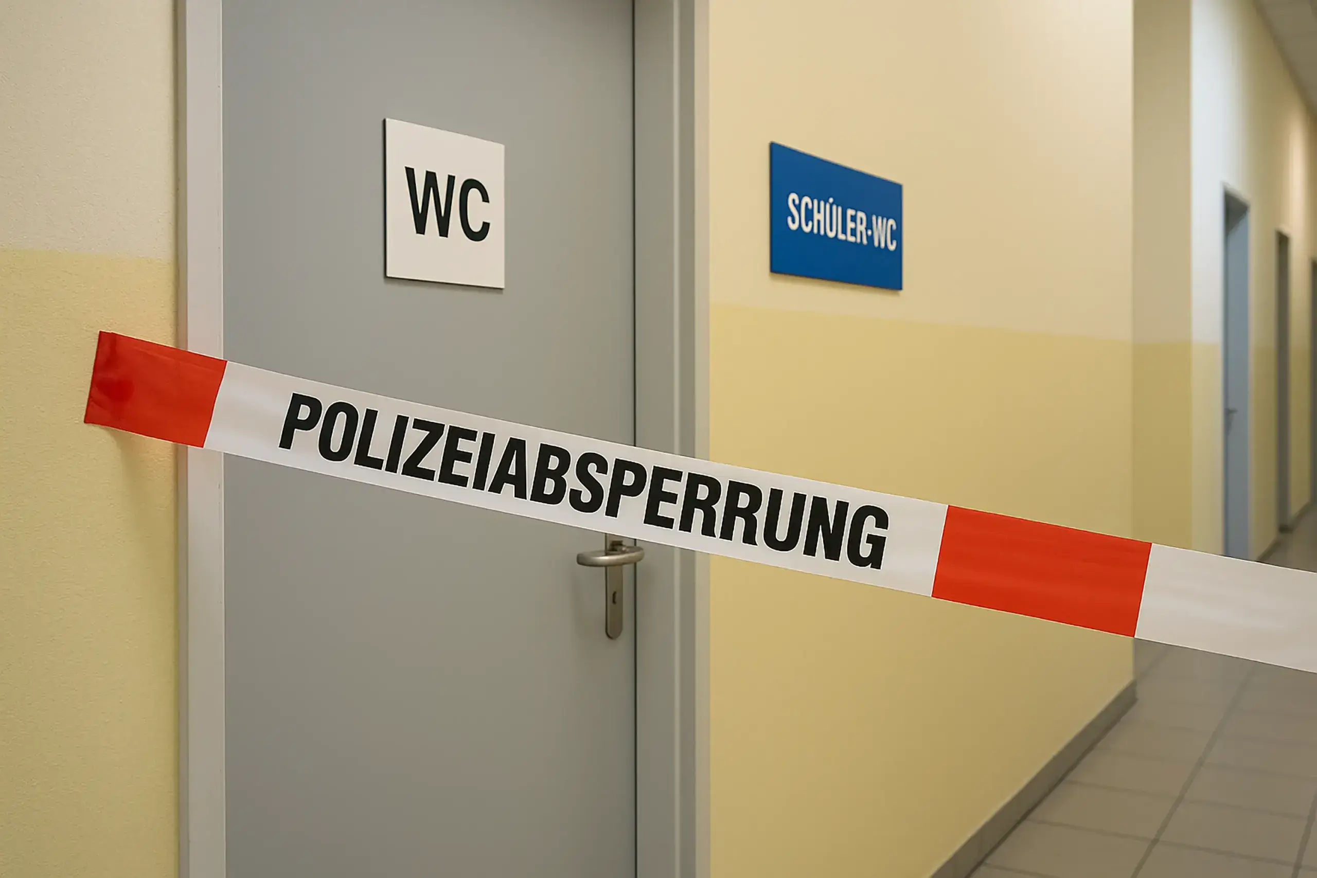 Reizgas wurde in den Toiletten der Mittelschule Stadeln versprüht, was eine polizeiliche Untersuchung nach sich zog.