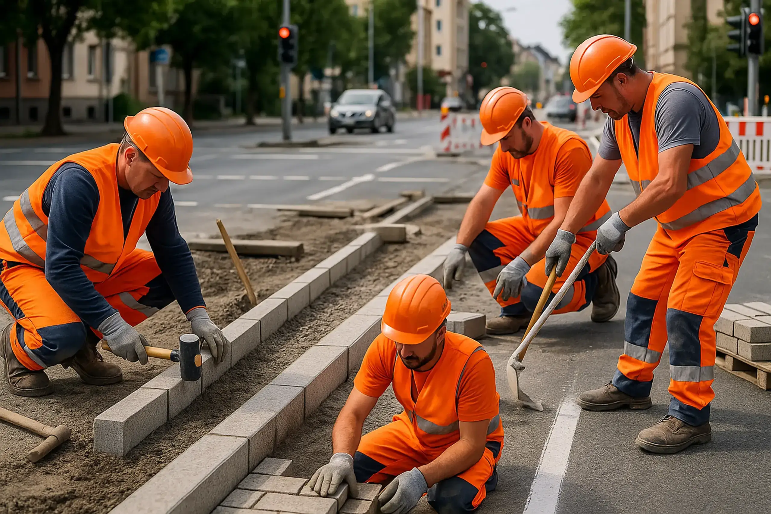Baustelle an der Gebhardtstraße sorgt bis Ende September für Verkehrsänderungen.