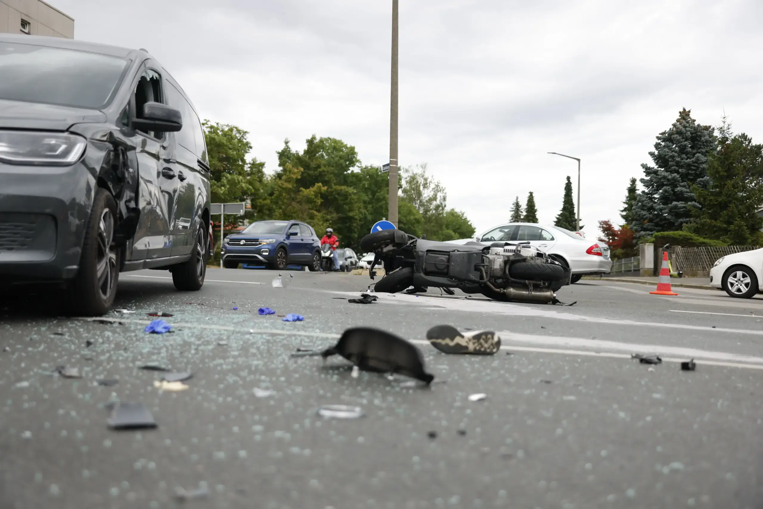 Der Unfall in Fürth sorgte für einen Einsatz der Rettungskräfte. Foto: News5/David Oßwald