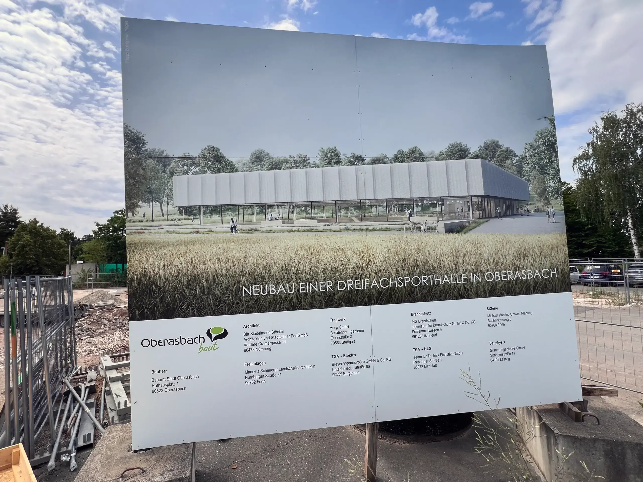 20 statt 12 Millionen: Sporthallen-Bau in Oberasbach sprengt ursprüngliches Budget. Foto Fürth Aktuell